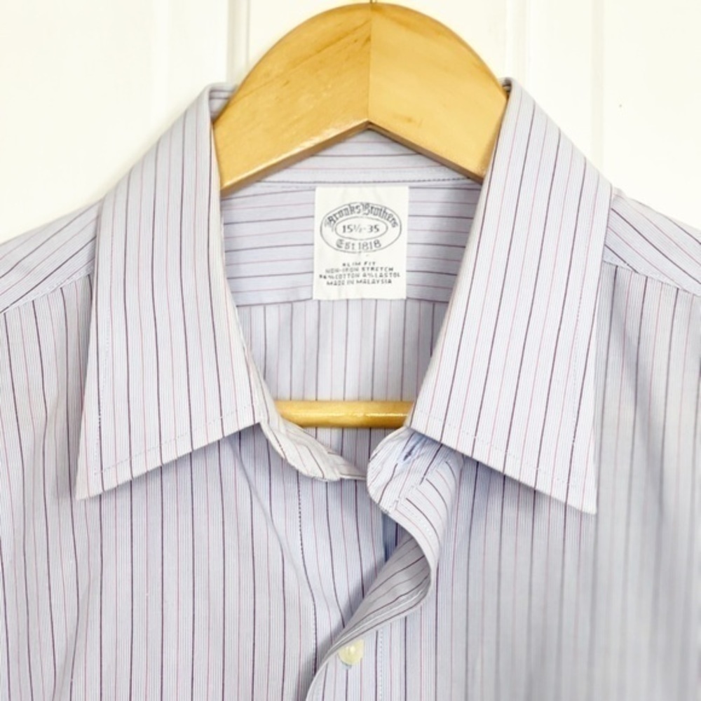 Brooks Brothers Pinstripe Dress Shirt - Picture 3 of 4